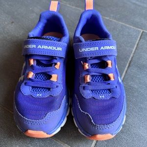 Girls Under Armour purple sneakers - size 12